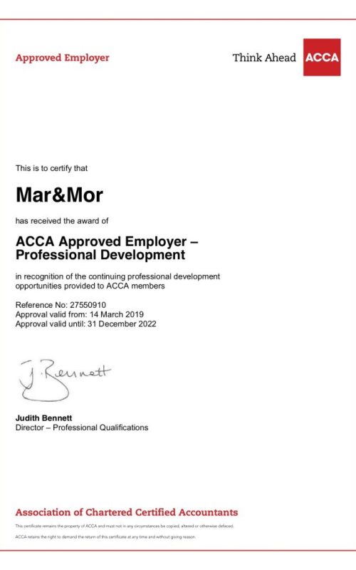 ACCA certificate ACCA certificate
